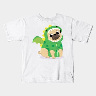 Dragon Dog Pug Kids T-Shirt